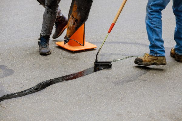 Parking Lot Crack Sealing in Clovis